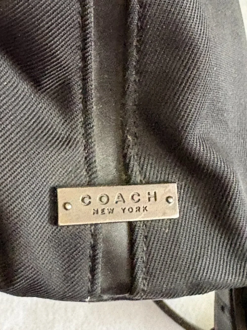 Vintage COACH Mercer Black 2-Way Nylon/Leather Backpack Handbag Minimalist 7404